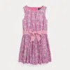 Polo Ralph Lauren Kids' Toddler And Little Girls Floral Cotton Poplin Dress In Palais Floral Hot Pink