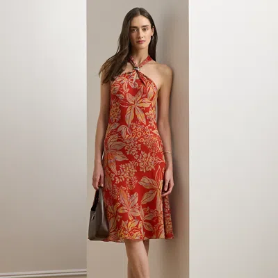 Ralph Lauren Floral Georgette Halter Dress