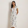 Ralph Lauren Floral Jersey Ballet Nightgown In Blue