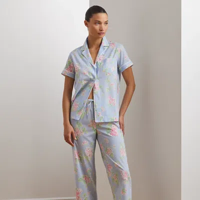 Ralph Lauren Floral Jersey Cropped Sleep Set In Multi Floral