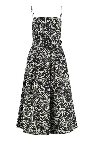 Ralph Lauren Floral Midi Dress In Black