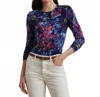 Ralph Lauren Womens Print Cotton Blend Sweater P Xs 3x In Blue