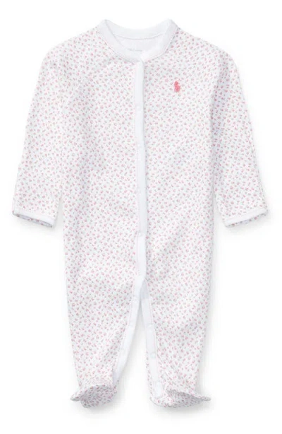 Polo Ralph Lauren Babies' Ralph Lauren Floral Print Cotton Footie In Girl Floral Print