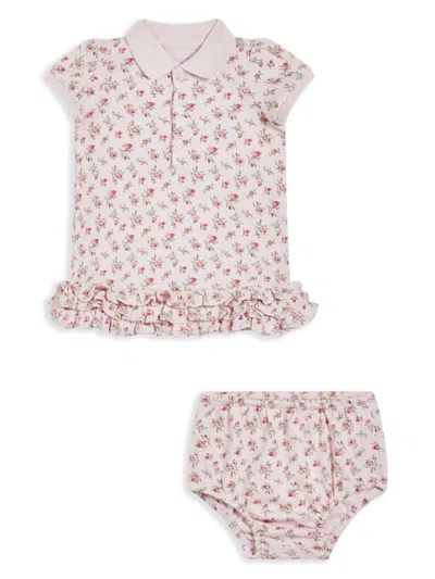 Polo Ralph Lauren Babies' Floral-print Dress Set In Pink