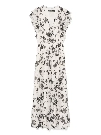 Ralph Lauren Floral-print Georgette Maxi Dress In Neutrals