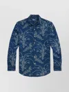 Ralph Lauren Navy Blue Linen Shirt With Print