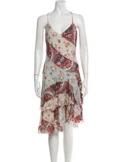 Pre-owned Ralph Lauren Floral Print Mini Dress In Multi
