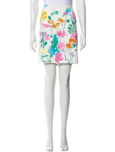 Pre-owned Ralph Lauren Floral Print Mini Skirt In Multi