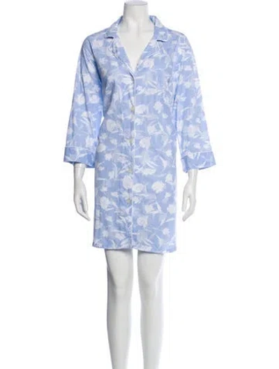 Pre-owned Ralph Lauren Floral Print Nightgown In Blue