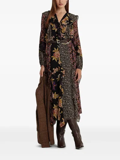 Ralph Lauren Floral-print Ruffled Midi Dress