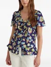 Ralph Lauren Floral-print Shirt In Blue