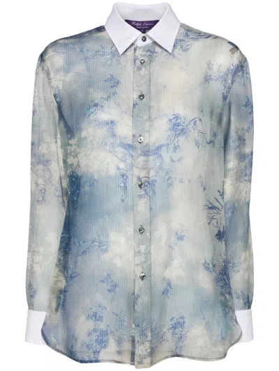 Polo Ralph Lauren Floral-print Shirt In Blue