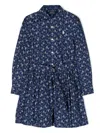 Polo Ralph Lauren Floral-print Shirt Dress In Blue