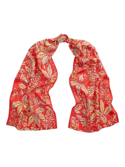 Ralph Lauren Floral-print Silk Scarf In Multi