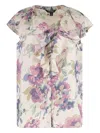 Ralph Lauren Floral Ruffle Blouse In Multi