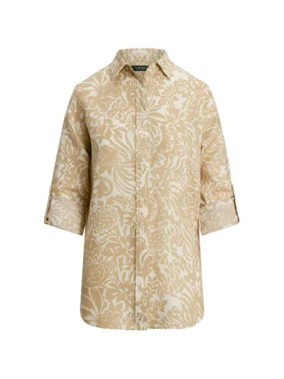Ralph Lauren Floral Shirt In Brown