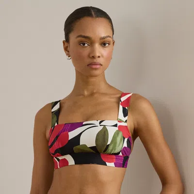 Ralph Lauren Floral Square-neck Bikini Top In Multi