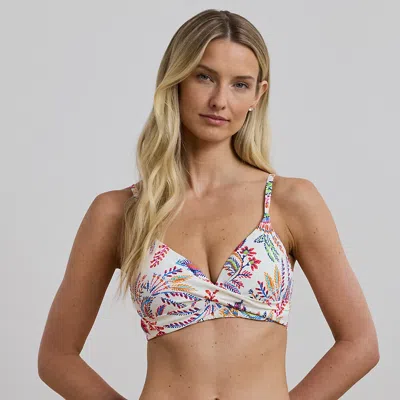 RALPH LAUREN RALPH LAUREN FLORAL TWIST-FRONT BIKINI TOP