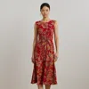 Ralph Lauren Floral Twist-front Stretch Jersey Dress In Multi