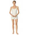 Ralph Lauren Flower-lace Trim Cami & Shorts Pajama Set In Ivory