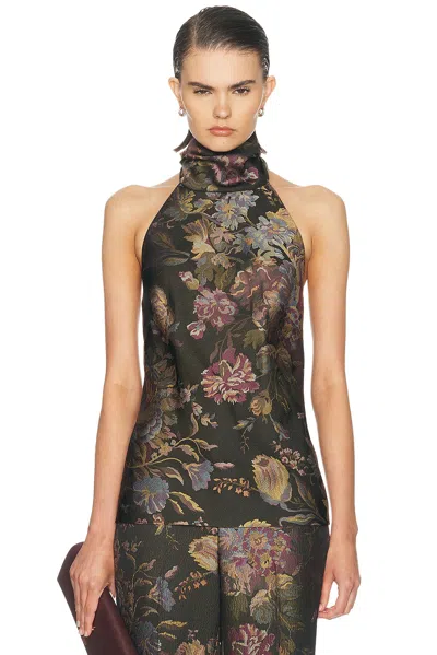 Ralph Lauren Fluid Tapestry Sleeveless Blouse In Multi