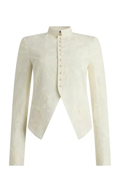 Ralph Lauren Fontanna Jacquard Jacket In White