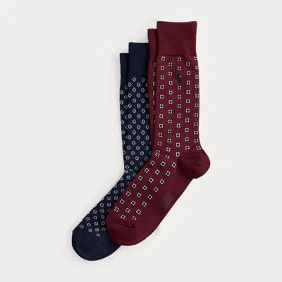 Ralph Lauren Foulard-motif Trouser Sock 2-pack In Multi
