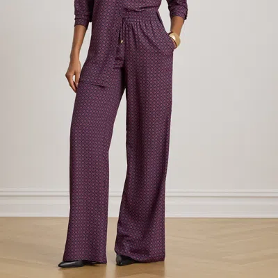 RALPH LAUREN RALPH LAUREN FOULARD-PRINT CREPE WIDE-LEG PANT