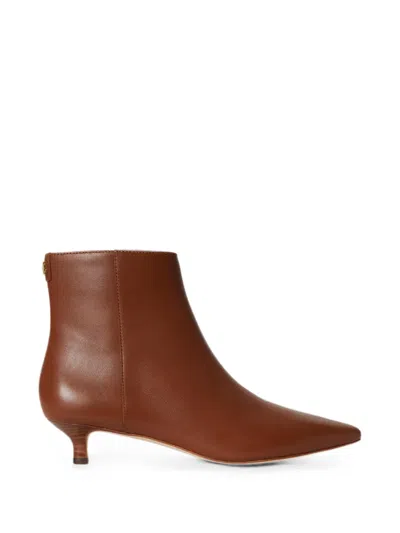Ralph Lauren Francesca Pointed-toe Ankle Boots In Multi