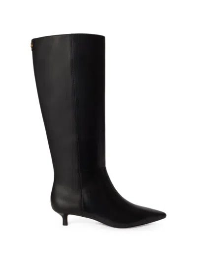 Ralph Lauren Francesca Pointed-toe Boots In Black