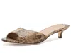 Ralph Lauren Francesca Python-embossed Mule Sandal In Tan Multi In Animal Print