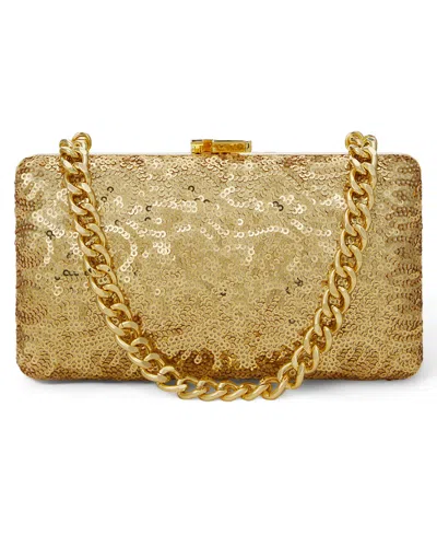 Ralph Lauren Franki Frame Mini Clutch In Gold