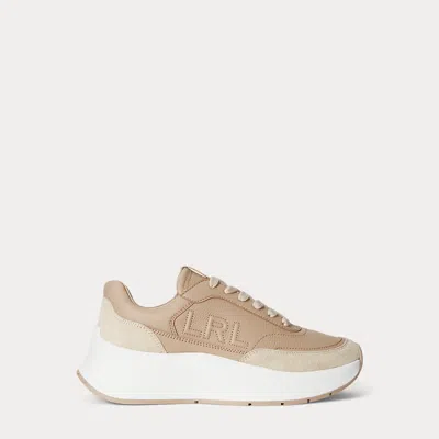 Ralph Lauren Franky Tumbled Leather & Suede Sneaker