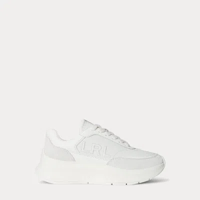 Ralph Lauren Franky Tumbled Leather & Suede Sneaker
