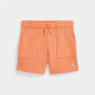 Ralph Lauren Kids' French Terry Drawstring Short In Poppy In Orange