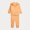 Polo Ralph Lauren Ralph Lauren French Terry Zip Hoodie & Joggers Set In Soft Creamsicle