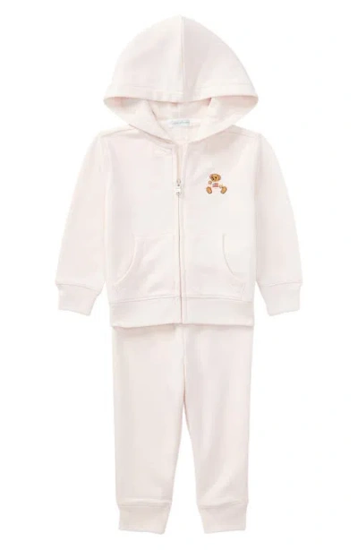Ralph Lauren Babies'  French Terry Hoodie & Joggers Set In Neutral