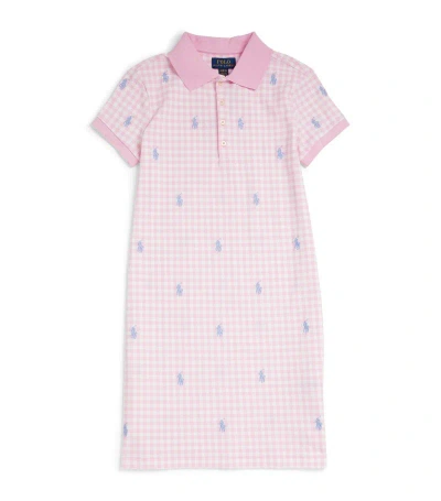 Ralph Lauren Kids' Frill-hem Polo Pony Dress (2-7 Years) In Pink