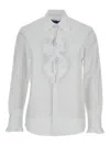 Ralph Lauren Fringe-detailed Long-sleeves Shirt In White