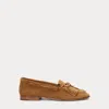 Polo Ralph Lauren Fringe-trim Suede Loafer In Pale Russet