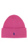 Ralph Lauren Fuchsia Wool Beanie Hat In Pink