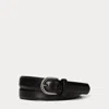 Ralph Lauren Full-grain Leather Belt In Black
