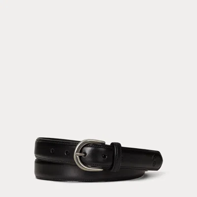Ralph Lauren Full-grain Leather Belt In Black