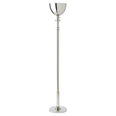 Pre-owned Ralph Lauren Full Size  Designer Chrome Torchiere Floor Lamp Ex Display Use Only In Transparent