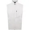 Ralph Lauren Full Zip Gilet Grey In White