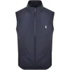 Ralph Lauren Full Zip Packable Vest Navy In Navy