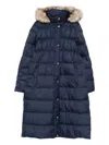Ralph Lauren Fur Hooded Coat In Blue