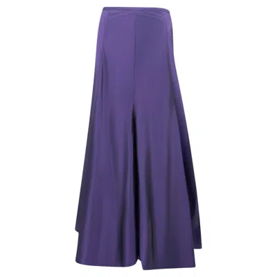Pre-owned Ralph Lauren F/w 2006  Runway 'gemma' Royal Purple Taffeta Flared Maxi Skirt Us6