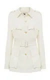 Polo Ralph Lauren Gabbie Cargo-pocket Linen Jacket In Ivory