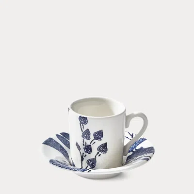 Polo Ralph Lauren Garden Vine Espresso Cup & Saucer In Indigo